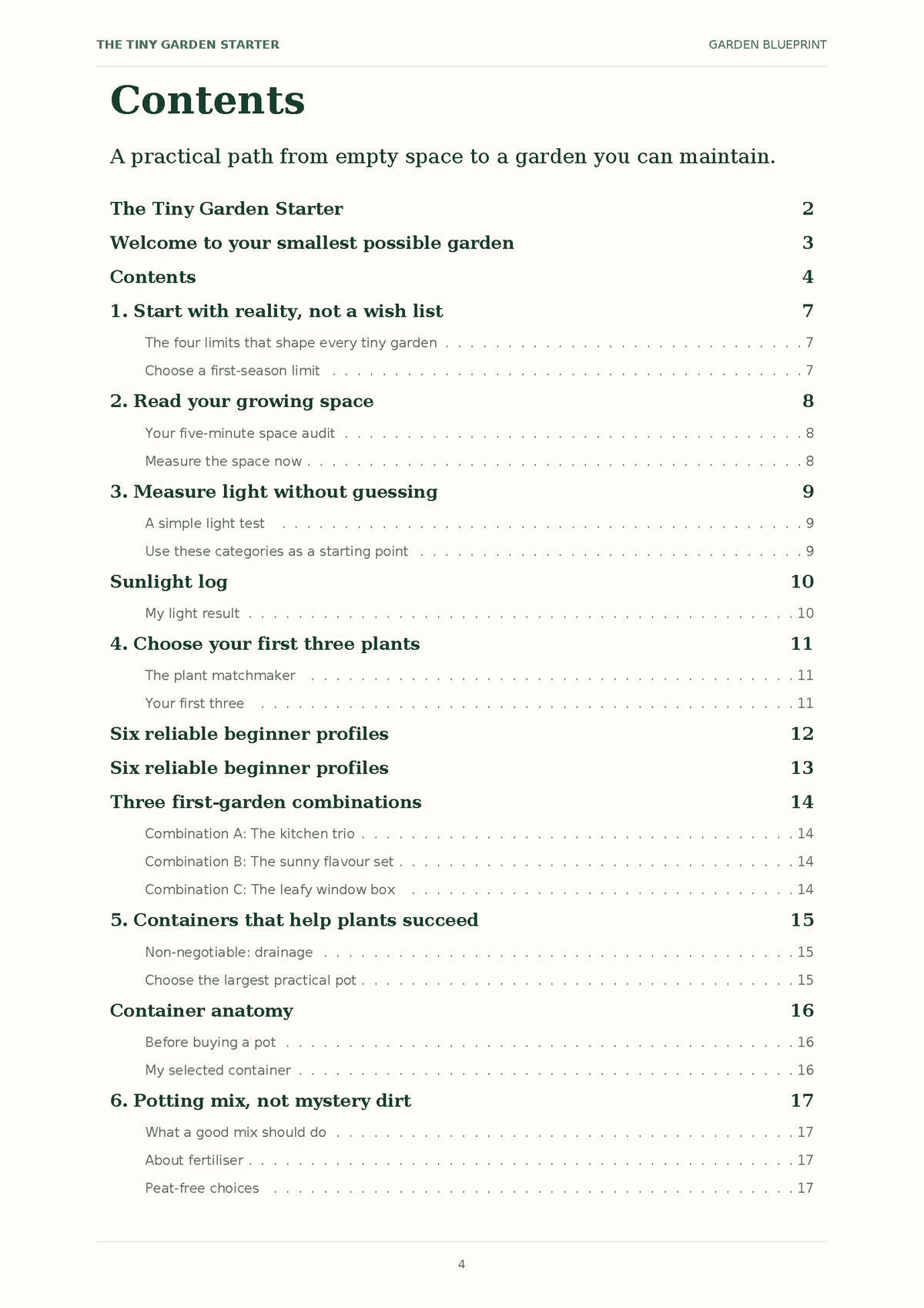 The Tiny Garden Starter